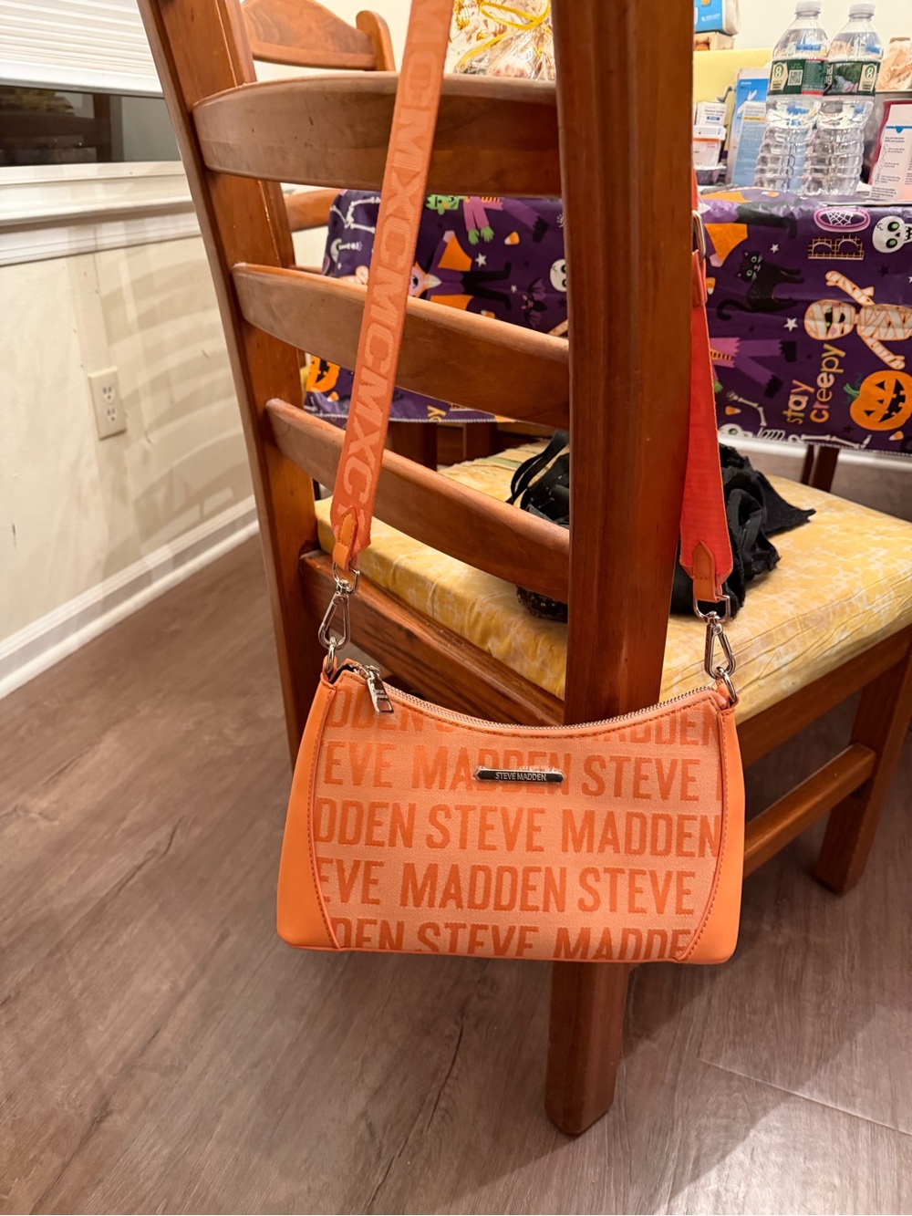 Steve Madden NWOT Orange Logo Jacquard Crossbody Bag